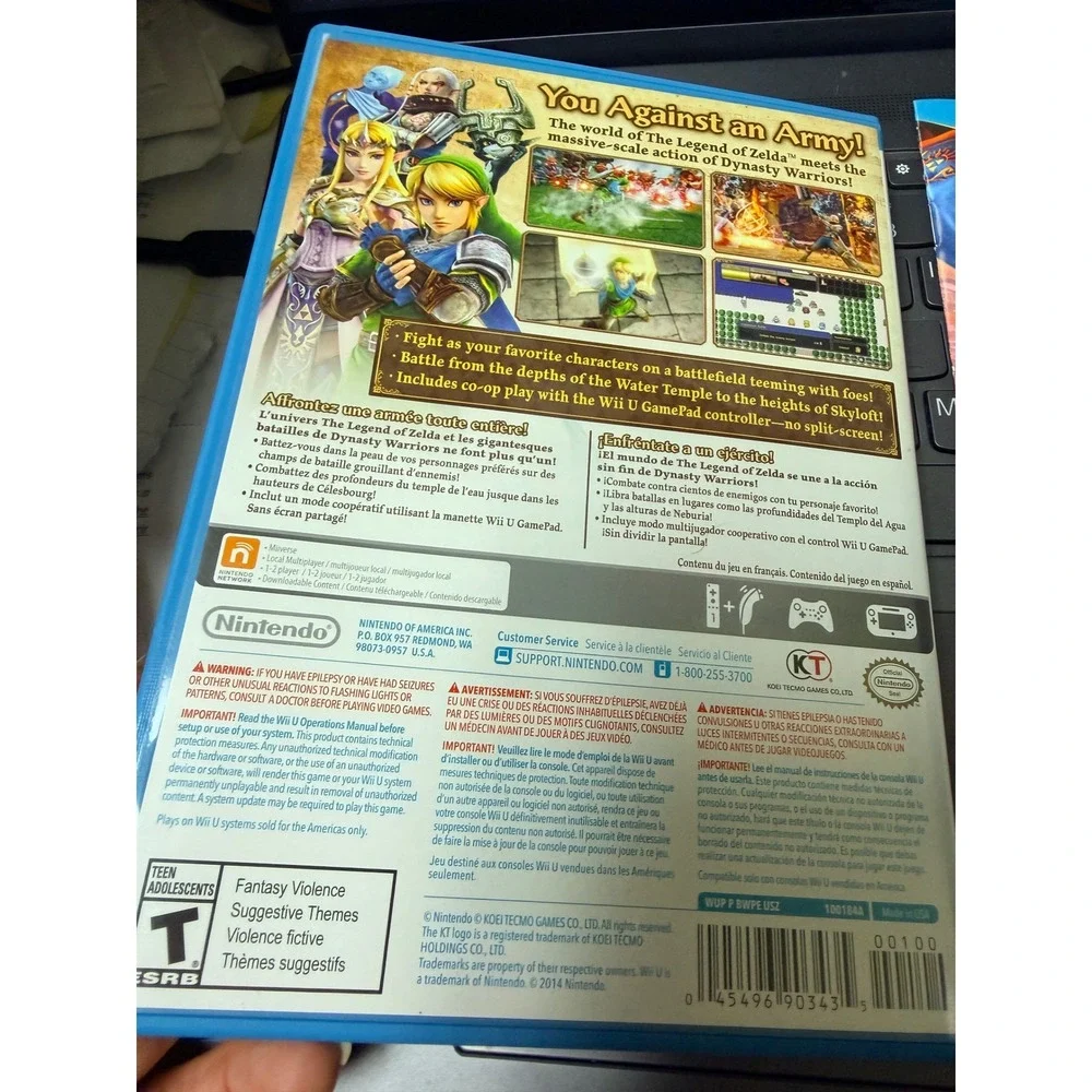 Hyrule Warriors Nintendo Wii U‎ CIB Complete with Manual Link Zelda Action Game